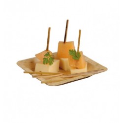 Piattino quadrato foglia di bambù, 12 cm (100 pcs)