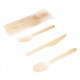 Kit 3 posate in legno biodegradabili (250 pcs)
