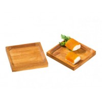 Mini piattino quadrato bambù liscio, bordi rialzati, 6 cm (144 pcs)