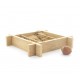 Mini vassoio quadrato bambù fondo intrecciato, 12 cm (200 pcs)