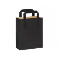 Shopper con manici carta nera, 17,5 x 9 x 23 cm (500 pcs)