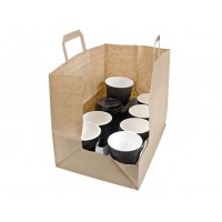 Shopper con manici carta kraft, base larga 32 x 24 x 22 cm (250 pcs)