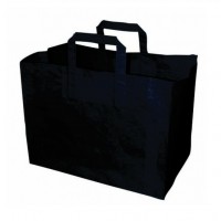 Shopper piccolo con manici carta nera, 20 x 10 x 28 cm