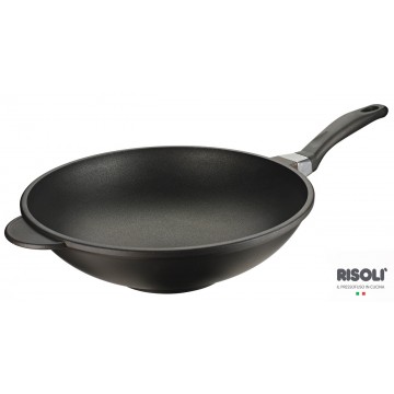 Wok 'PROFESSIONALE' in Alluminio Pressofuso - Ø 32 cm (4 Pezzi) Padelle e  Wok