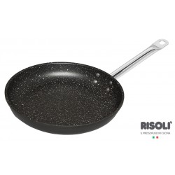 Padella Granito 'PROFESSIONALE-CLASSICA' per cottura induzione con manico inox (4 Pezzi)