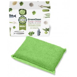 Spugna verde 'GREEN CLEAN' naturale ed ecosostenibile - 12,5x8,5x3 cm (10 Pezzi)