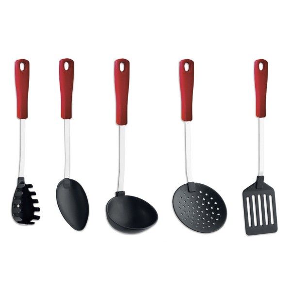 Set utensili da cucina acciaio inossidabile manico effetto porcellana ROSES
